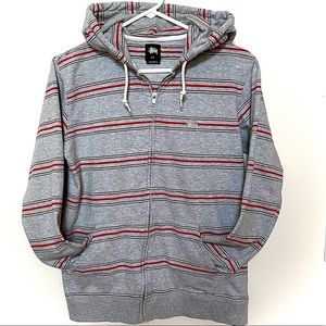 STUSSY Striped Zip Hoodie